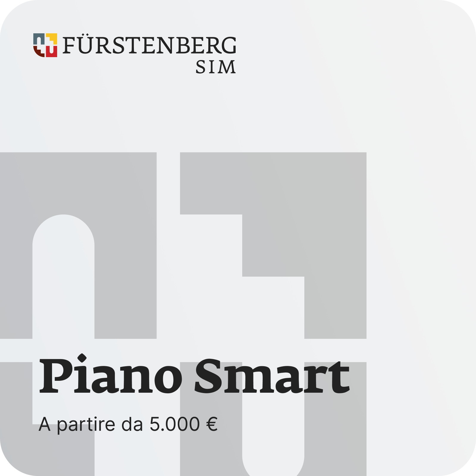 Card piano Smart di Euclidea. A partire da un investimento minimo di 5.000 €